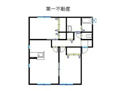 サンビレッジ瑞景C棟(2LDK/2階)の間取り写真