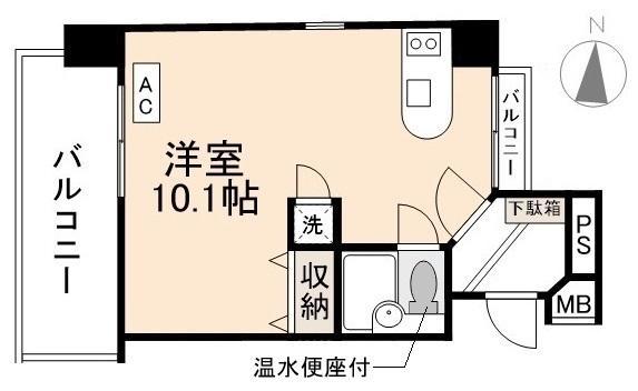 R-RESIDENCE TAKAMATSU(ワンルーム/8階)の間取り写真