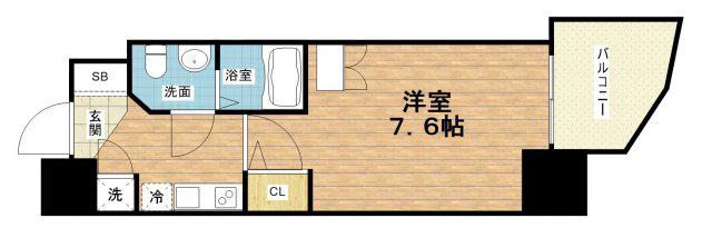 セレニテ堺筋本町リアン(1K/2階)の間取り写真