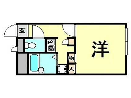 レオパレスセリバテール仁川(1K/2階)の間取り写真