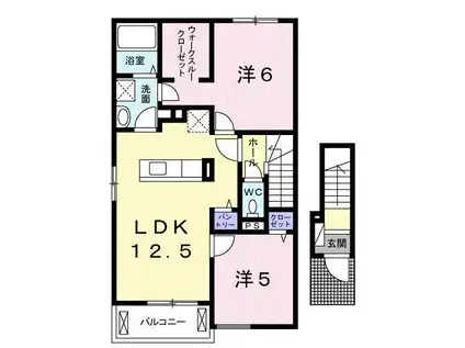 もみの樹 II(2LDK/2階)の間取り写真