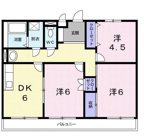 ソルジェンテ金剛(3DK/2階)の間取り写真