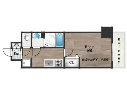 プレサンスOSAKA東中本エシデル(1K/5階)の間取り写真