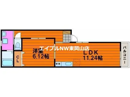 スクラム豊成(1LDK/1階)の間取り写真