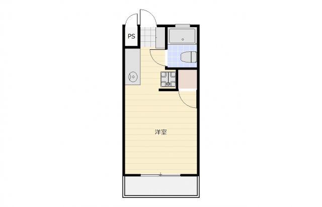 第3飯間ビル(ワンルーム/2階)の間取り写真