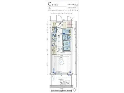 エステムコート難波ウエスト-SIDEVIIIエクシーナ(1K/3階)の間取り写真