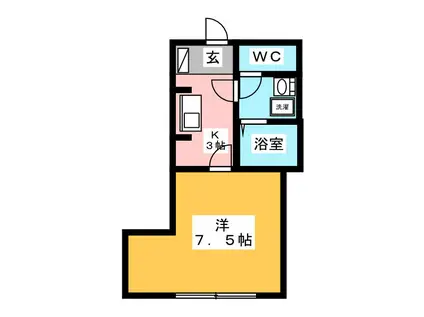 イチイコーポ(1K/2階)の間取り写真