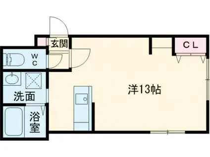 IMS2.7(1K/2階)の間取り写真