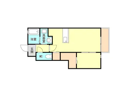 サニーコート若竹(1LDK/1階)の間取り写真