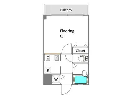 フローレンス(1K/1階)の間取り写真
