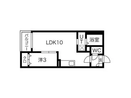 JACK MIYOSHII(1LDK/1階)の間取り写真