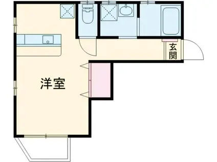 カーム保立(ワンルーム/2階)の間取り写真