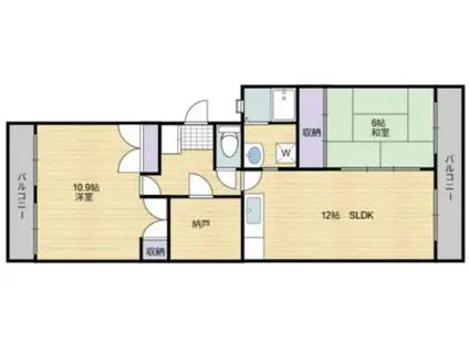 ロイヤルシマモト(3SLDK/3階)の間取り写真