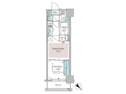 アーバネックス日本橋横山町(1DK/12階)の間取り写真