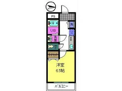 フイオレ源氏ヶ丘(1K/1階)の間取り写真