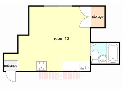 阪神本線 春日野道駅(阪神) 徒歩3分 4階建 築50年(ワンルーム/2階)の間取り写真