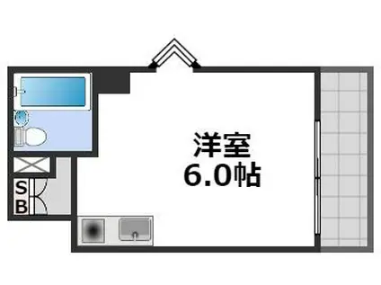 メゾンドティユール(ワンルーム/6階)の間取り写真