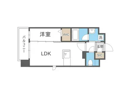 クラス平尾(1LDK/11階)の間取り写真