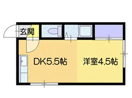 ヴィラセレーネII(1LDK/3階)の間取り写真