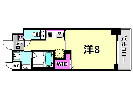 フェリーチェヴィータ(1K/5階)の間取り写真