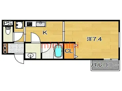 アイ・フラット(1K/3階)の間取り写真