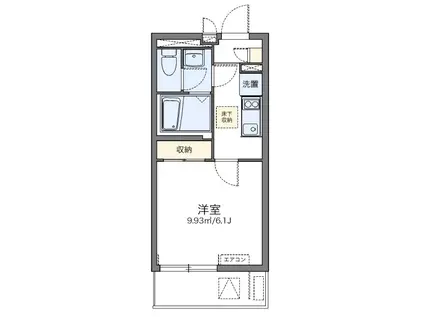 HARU(1K/1階)の間取り写真