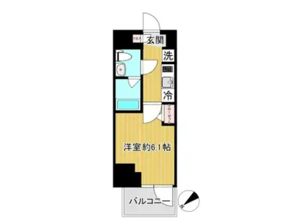 SHOKEN RESIDENCEお花茶屋(1K/11階)の間取り写真