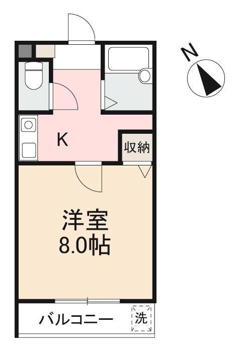 PERSONS GEAR林町(1K/1階)の間取り写真