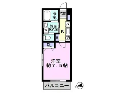ヒューマンパレス南流山IX(1K/2階)の間取り写真