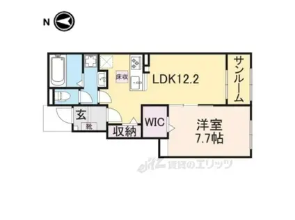 アストラルファイン2(1LDK/1階)の間取り写真