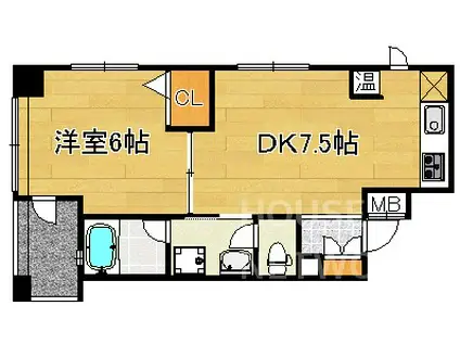 BREAD GARDEN(1DK/4階)の間取り写真