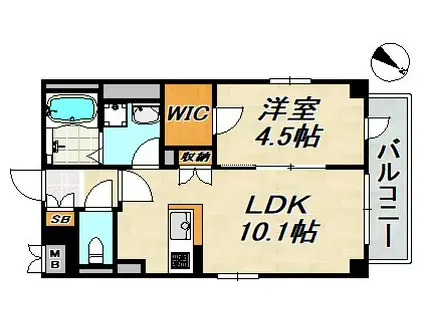 SD MARINA BAY KOBE(1LDK/2階)の間取り写真