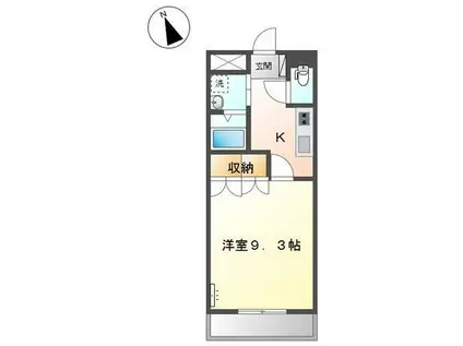 エール モーヴ ボヌール(1K/2階)の間取り写真