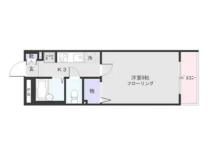 ディアコート豊島園(1K/1階)の間取り写真