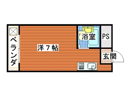 バース近江堂(ワンルーム/3階)の間取り写真