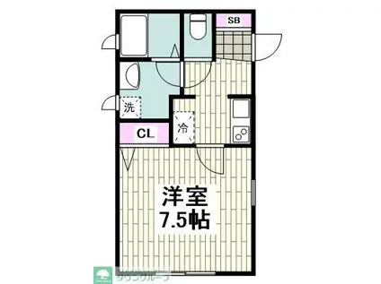 TIMO(1K/1階)の間取り写真