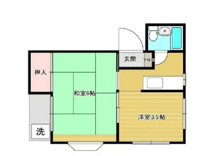 第二千種ビル(2K/3階)の間取り写真