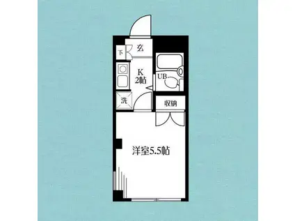 アンセム相模台(1K/1階)の間取り写真