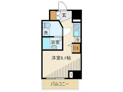 THEパームス新小岩(ワンルーム/5階)の間取り写真