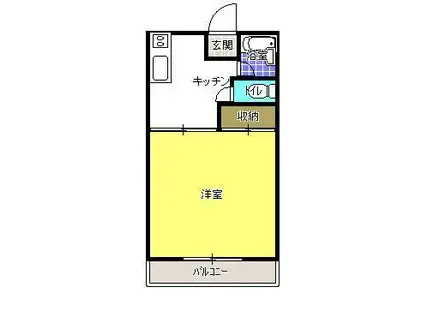 アパルトマンIII(1K/3階)の間取り写真