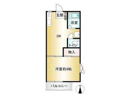 リエス戸塚下倉田(1DK/1階)の間取り写真