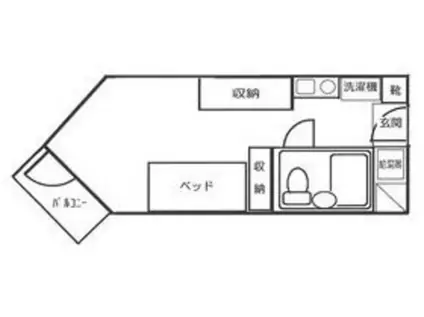 コスモヒルハウスA(ワンルーム/1階)の間取り写真