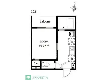 MELDIA西川口II(1K/3階)の間取り写真