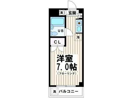 レドンドハイツ(ワンルーム/3階)の間取り写真