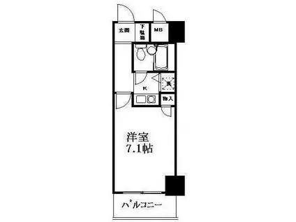 藤和シティコープ浅間町(1K/7階)の間取り写真