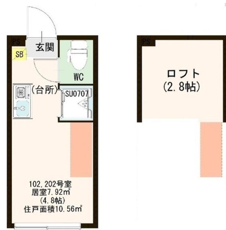 YROOMII(ワンルーム/1階)の間取り写真