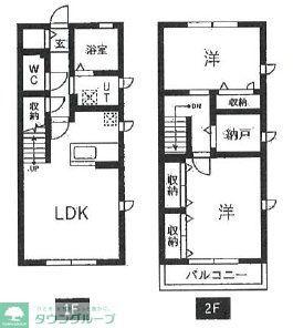 セゾンフローラ(2SLDK/1階)の間取り写真