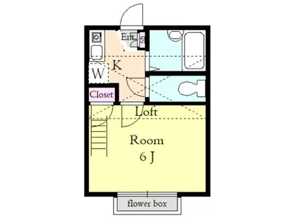 ラ・タジュール(1K/1階)の間取り写真