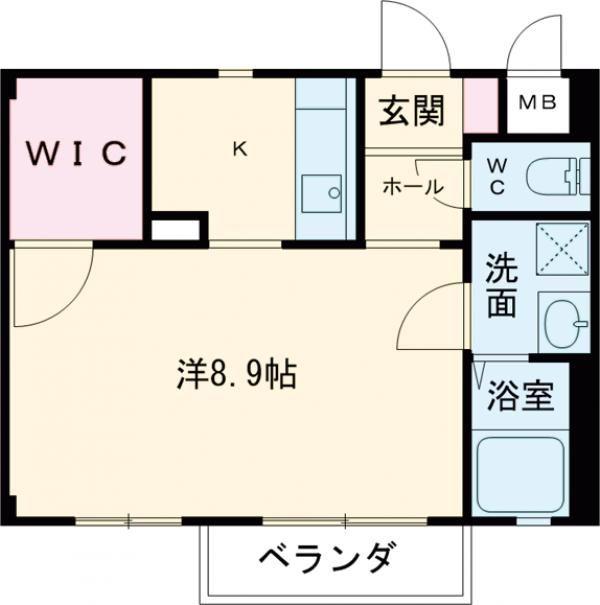 グリーンハイツ大安(1K/1階)の間取り写真