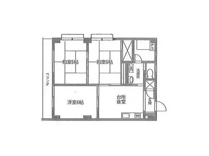 レジデンス澤田(3DK/3階)の間取り写真